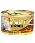 Gourmet Gold Kaczka i indyk w brązowym sosie 85g