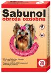 DermaPharm Sabunol Obroża przeciw pchłom dla yorka ozdobna różowa 35cm