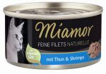 Miamor Feine Filets Naturelle Thunfisch & Shrimps 80g