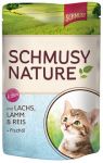 Schmusy Natures Kitten Łosoś i jagnięcina saszetka 100g