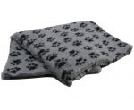 Dry Bed AntySlip 75x50cm szary czarne łapki